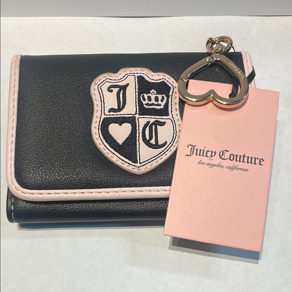 Juicy Couture Black and Pink Wallet